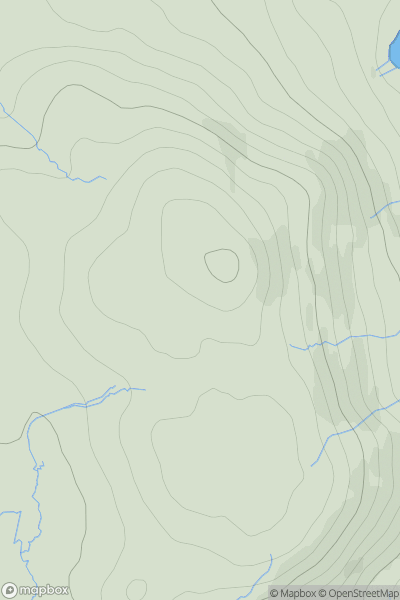 Thumbnail image for A' Mhaoile [South-East Skye and Scalpay] showing contour plot for surrounding peak